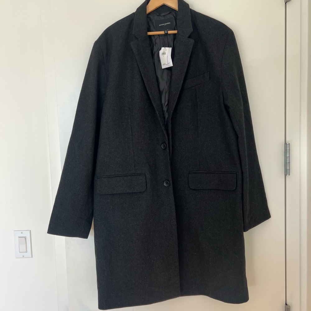 Banana Republic Charcoal Blazer Coat